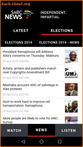 SABC News screenshot