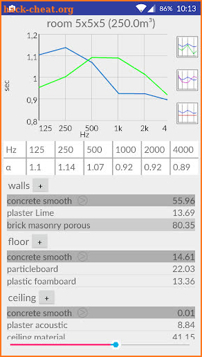 SabSoundFree Reverb Calculator screenshot