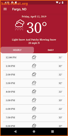 SAC Weather screenshot