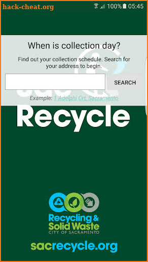 Sacrecycle–City of Sacramento screenshot