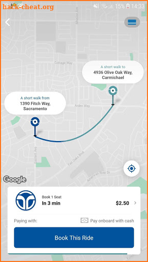 SacRT SmaRT Ride screenshot