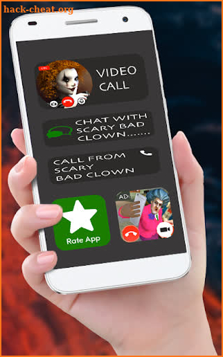 Sad clown faces video call simulate - Secret joker screenshot