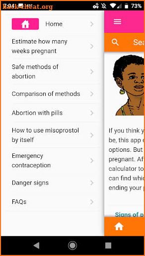 Safe Abortion (SA) screenshot