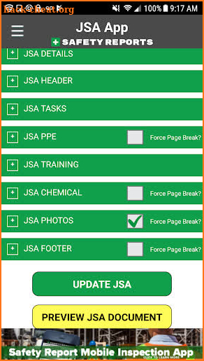 Safety JSA App screenshot