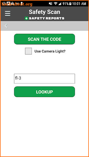 Safety Reports Scan App screenshot
