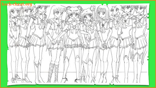 Sailor Moon coloring book games screenshot