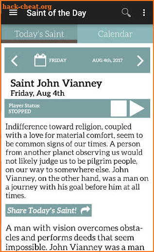 Saint of the Day screenshot