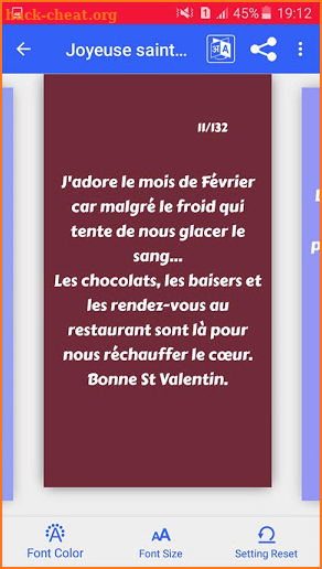 Saint Valentin 2019  Message –  Valentine - SMS screenshot