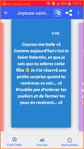 Saint Valentin 2019  Message –  Valentine - SMS screenshot