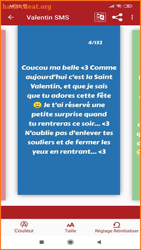 Saint Valentin 2021 Magnifique vœux SMS screenshot