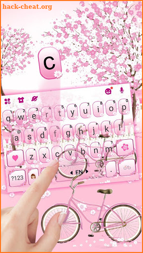 Sakura Bicycle Keyboard Theme screenshot