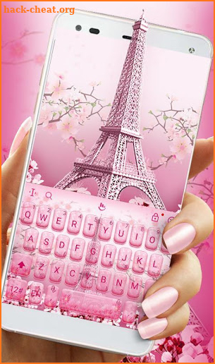 Sakura Eiffel Tower Keyboard Theme screenshot