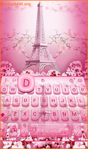 Sakura Eiffel Tower Keyboard Theme screenshot