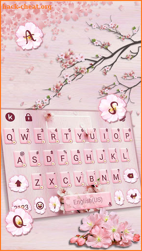 Sakura Floral Keyboard Theme screenshot