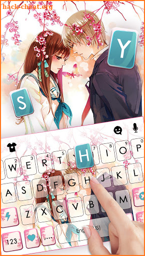 Sakura Love Keyboard Background screenshot