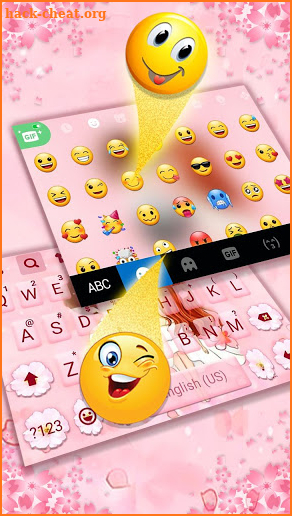 Sakura Romantic Lover Keyboard Theme screenshot