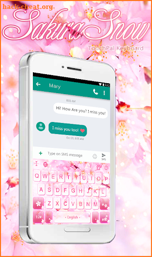 Sakura Snow Keyboard Theme screenshot