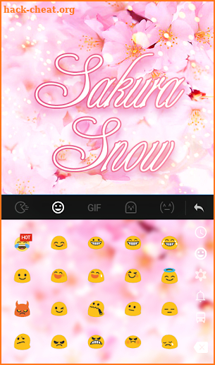 Sakura Snow Keyboard Theme screenshot