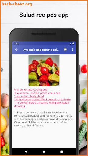 Salad recipes for free app offline with photo screenshot