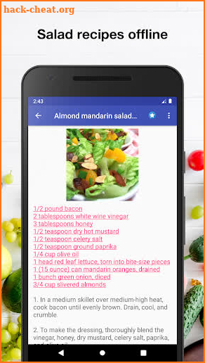 Salad recipes for free app offline with photo screenshot