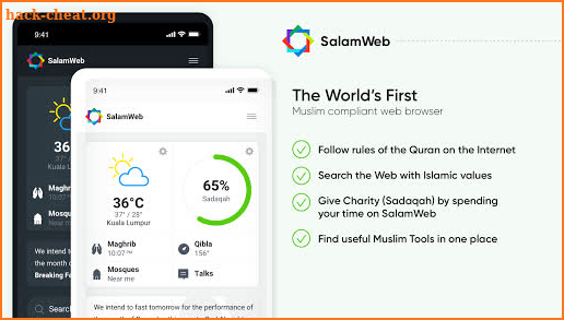 SalamWeb: Browser for Muslims, Prayer Time & Qibla screenshot