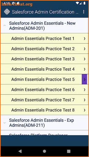 Salesforce Certification Practice Tests screenshot