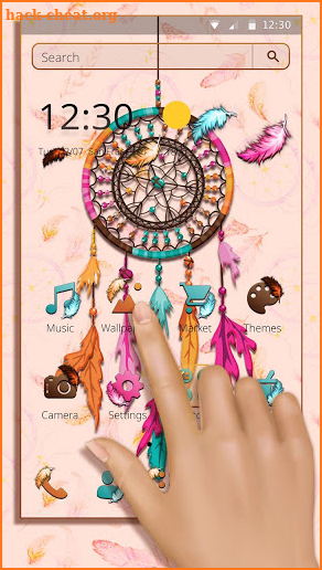 Salmon Pastel Dreamcatcher Theme screenshot