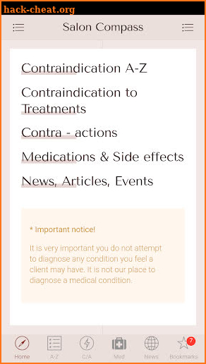 Salon Compass - Contraindicati screenshot