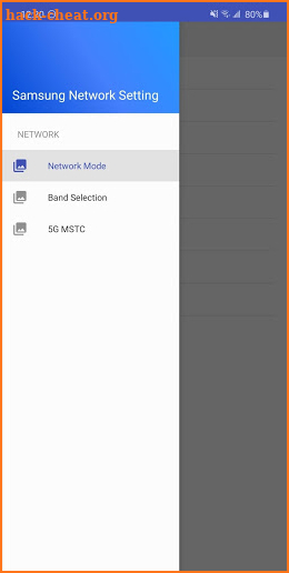 Samsung Band Selection screenshot