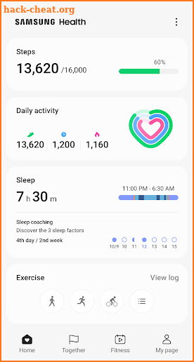 Samsung Health screenshot