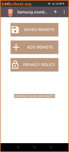 Samsung sound bar remote screenshot