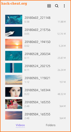 Samsung Video Library screenshot