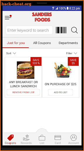 Sanders Foods screenshot