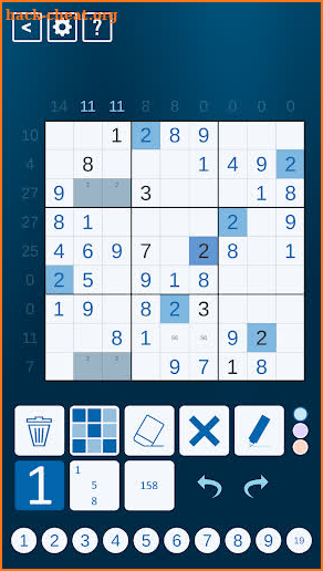 Sandwich Sudoku screenshot