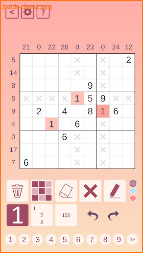 Sandwich Sudoku screenshot