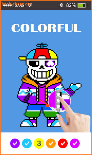 Sans Pixel Art - Paint By Number screenshot