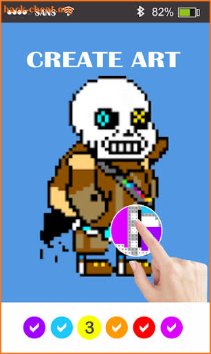 Sans Pixel Art - Paint By Number screenshot