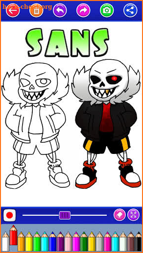 sans under coloring tale cartoon screenshot