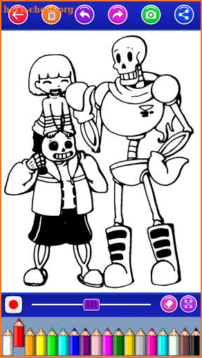 sans under coloring tale cartoon screenshot