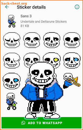 Sans Undertale and Deltarune Stickers for WhatsApp screenshot