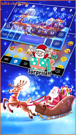 Santa Christmas Keyboard Background screenshot