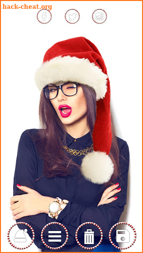 Santa Claus Hat Stickers – Christmas Photo Editor screenshot