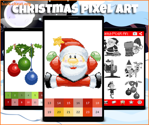 Santa Claus Pixel Art: Christmas Color By Number screenshot