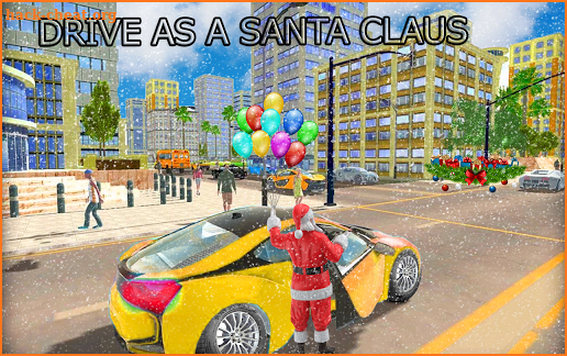 Santa Gift Delivery : Highway Car Driving Games screenshot