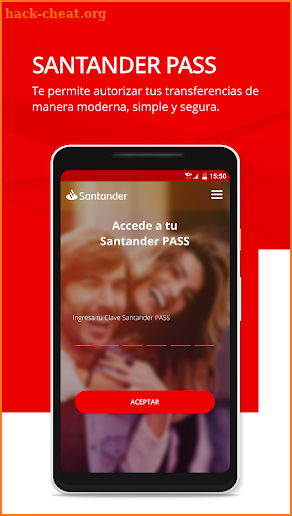 Santander PASS screenshot