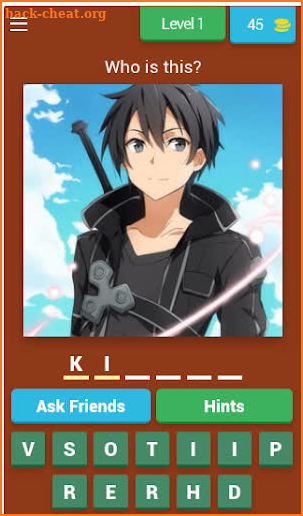 SAO quiz screenshot