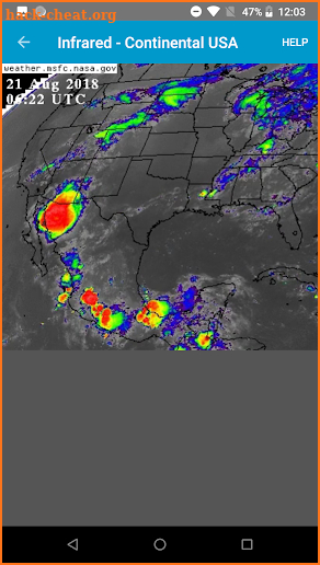 Satellite Weather - Infrared, Water Vapor, Visible screenshot