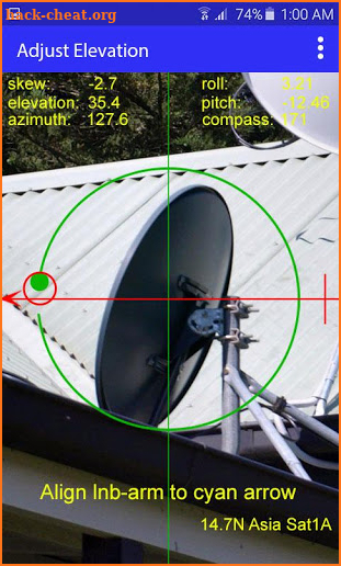 Satfinder Quick Align(tv Satellite Tracker) SatLoc screenshot