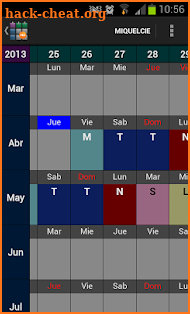 SaTurnos Pro Calendar screenshot