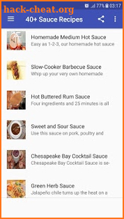 Sauce Recipes screenshot